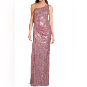 Elegant Pink Sequin Evening Gown by Lulus, NWT